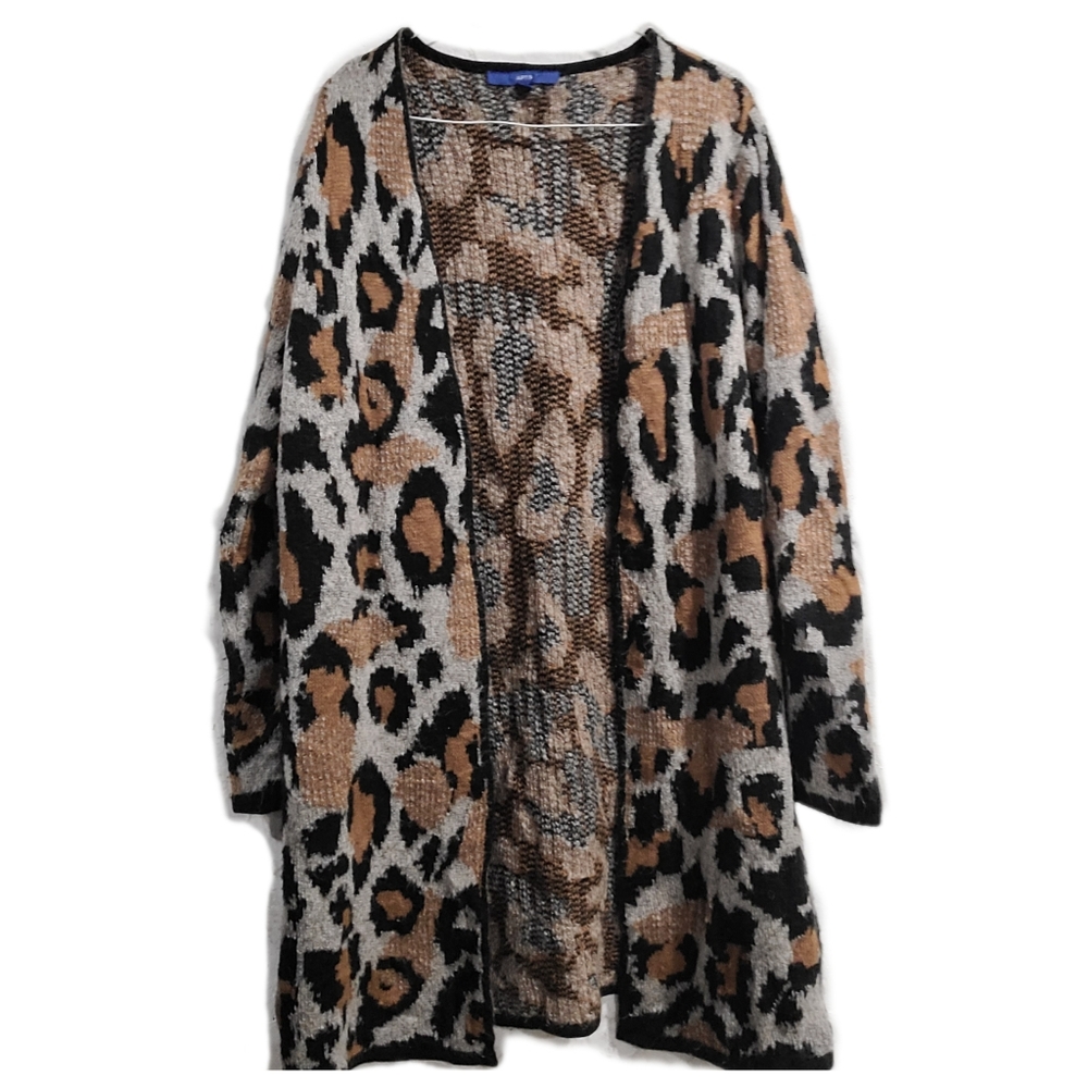 Leopard casual cardigan sweater
